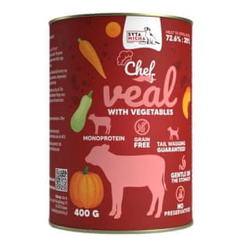 Syta Micha SYTA MICHA Chef goveje meso z zelenjavo - mokra hrana za pse - 400g