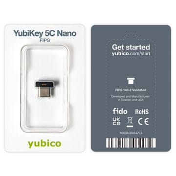 Yubico Yubico YubiKey 5C Nano FIPS varnostni ključek, USB-C