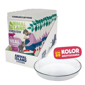 Animal ANIMAL ISLAND Everyday mokra hrana za mačke - teletina v omaki - 12x85g