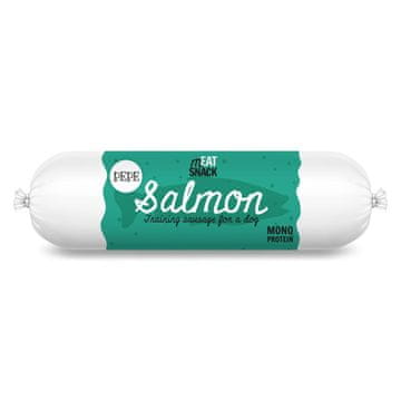 Paka Zwierzaka Pepe Sausage Prigrizek za pse, losos - 200 g