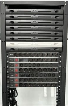 Equip Equip 528033 razdelilna enota (PDU), 6 vtičnic, 1U, Črna