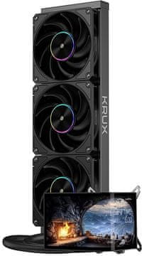 Krux Krux HydroArc 360 vodno hlajenje, 3 ventilatorji, večbarvni LED, belo