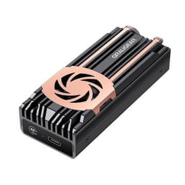 slomart GRAUGEAR G-M2U4-40G-F ohišje za SSD M.2, 40 Gbit/s, aluminij, črno