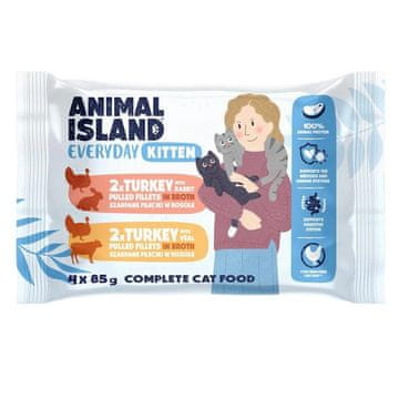 Animal ANIMAL ISLAND Mokra hrana za mačke - puran z zajcem/puran z govedino (4x85g)