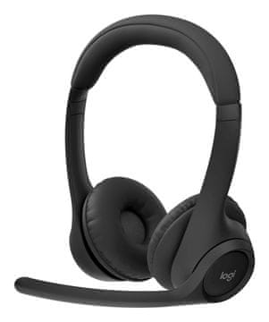 slomart Logitech Zone 305 brezžične naglavne slušalke, Bluetooth, črne