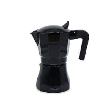 slomart Moka lonec MEO MR-1658-3, 3 skodelice, 0.15 L, aluminij, črna