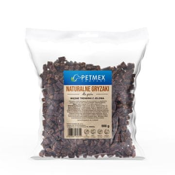 slomart PETMEX breskovo meso priboljški za trening – pasji priboljšek – 500g