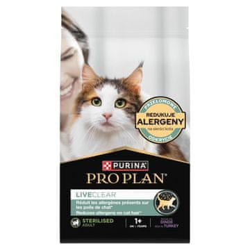 Purina PURINA Pro Plan LiveClear Sterilised 2,8kg - hrana za sterilizirane mačke s puranom