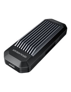 slomart Ohišje GRAUGEAR G-M202-AC-10G SSD M.2, aluminij/plastika, črno