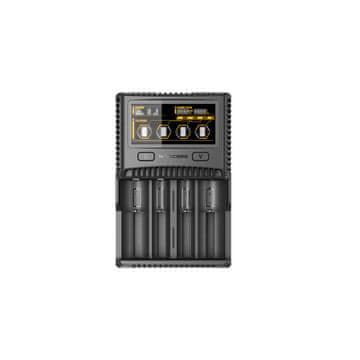 Nitecore Nitecore SC4 polnilnik baterij AC/DC, črn