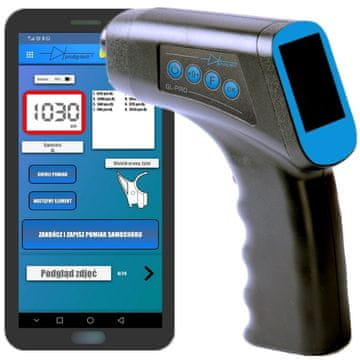 slomart PDT GL-PRO-SMART-FAZ merilnik debeline laka, 1250 µm