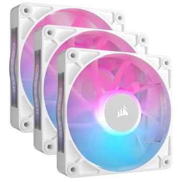 Corsair Corsair iCUE LINK RX120 RGB ventilator ohišja 12 cm bel komplet 3 kosov