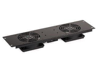 slomart SGN A19-2W Panel z ventilatorji za 19-palčno omaro, črn