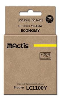 ACS Actis KB-1100Y Rumena črnila (nadomestilo za Brother LC1100Y/980Y), 19 ml