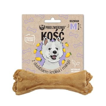 Paka Zwierzaka PZW Buča za pse Bone z zajcem in mango, M, 12 cm - priboljšek, 55g