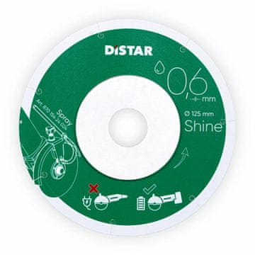 DISTAR DISTAR SHINE diamantna rezalna plošča 125 x 0,6 x 22,23mm