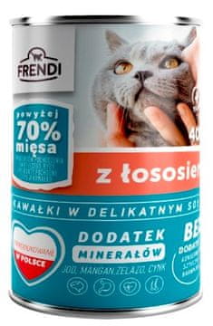 slomart Frendi mokra hrana za mačke s koščki lososa v omaki, 400g