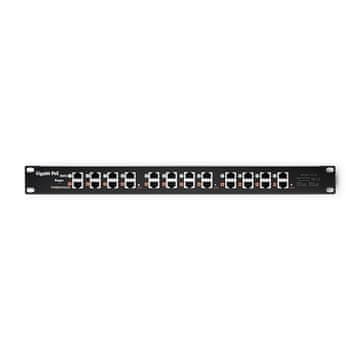 Qoltec Qoltec Patch panel RACK 12 vrat, PoE, črn