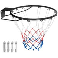 Northix Košarkarski koš 45 cm kovinski okvir z mrežo za vrata