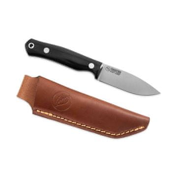 Casström No.8 SFK Black Micarta 14C28N nož z ravnim rezilom