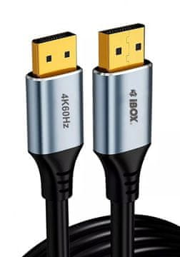IBO iBox ITVDP012 DisplayPort kabel 2m, 4K 60Hz, pozlačen