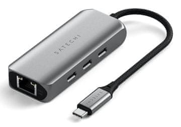 Satechi Satechi 4-v-1 USB-C Hub - aluminij - siva