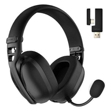 slomart HATOR Hyperpunk 3 Gaming slušalke, brezžične/žične, USB-C/A, Bluetooth, črna