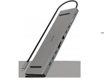 Acer ACG-DCK-C-1 USB 3.2 Gen 1 Type-C razdelilnik, LAN, siv