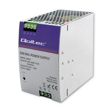 Qoltec Qoltec industrijski napajalnik za DIN letev 480W, 24V, 20A