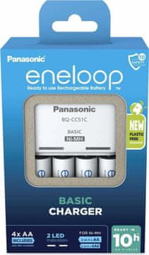 slomart Polnilnik baterij Panasonic Eneloop Basic BQ-CC51 + 4x AA 2000 mAh
