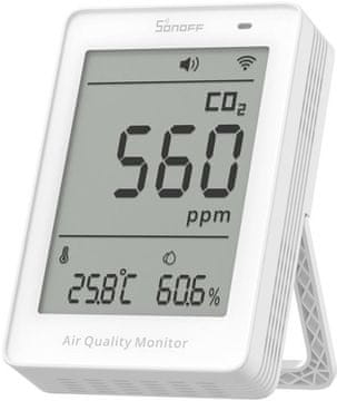 slomart Sonoff AirGuard CO2 SAWF-08P merilnik kakovosti zraka WiFi LCD