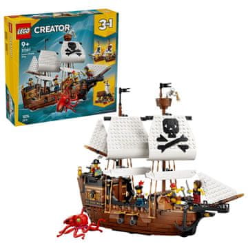 slomart LEGO Creator 3 v 1 31387 Ikonična gusarska ladja, 1074 kock