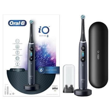 BRA Oral-B električna zobna ščetka iO Series 8N, polnilna, 6 načinov, črna