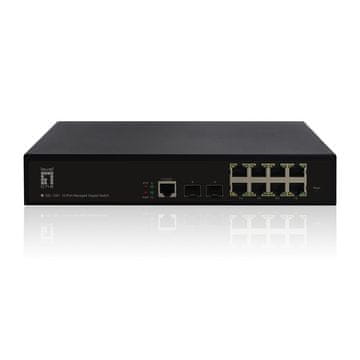 Level One LevelOne KILBY omrežni stikalo, 10-portno Gigabit, 2x SFP, črno