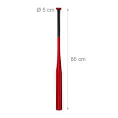 Northix Aluminijast baseball kij, rdeč
