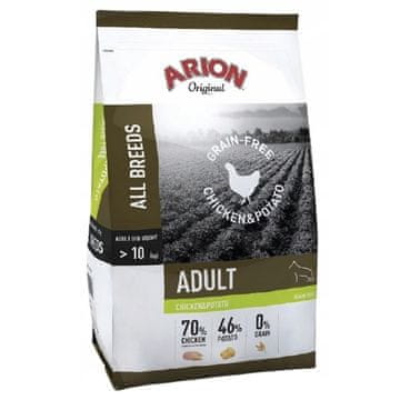 Arion ARION Original brez žitnih sestavin s piščancem in krompirjem - suha hrana za pse - 12 kg