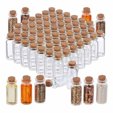 Northix Mini steklenice z zamaški Set 72