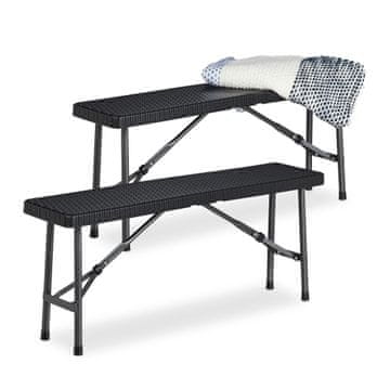 Northix Black Beer Bench set 2