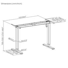 Ergo Ergo Office ER-400 B električno nastavljiv podnožje mize, črna