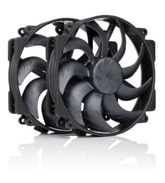 slomart Noctua NF-A14x25r G2 PWM Sx2-PP chromax.black ventilatorja, 2x 140mm