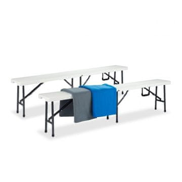 Northix Bela pivska klop Set 2 kom