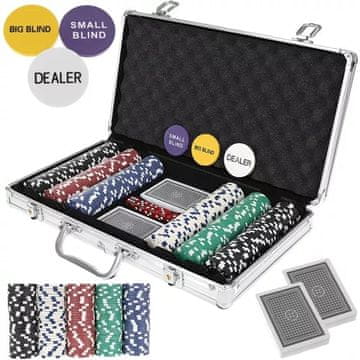 Northix Poker - komplet 300 žetonov v kovčku HQ 23528