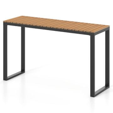 Northix Outdoor Patio Console Table, 129 x 42 cm WPC Top