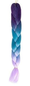 Soulima Sintetične kite za lase ombre modra/fio W10342
