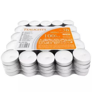 Iso Trade Sveče / čajne lučke 3h - set 100 kos
