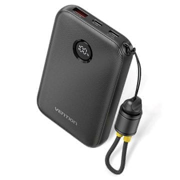 Vention Vention Powerbank 10000mAh, 2xUSB-C, 1xUSB-A, 22.5W, črna