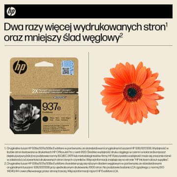 HP 937e EvoMore črn original črnilni vložek XL