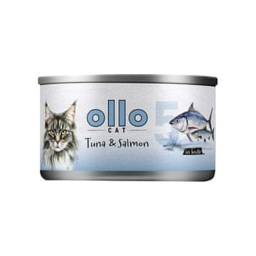 CAT OLLO Mačja hrana št. 11 Tuna & Losos v omaki - mokra hrana za mačke - 70g