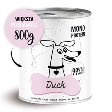 Paka Zwierzaka PAKA ZWIERZAKA Pepe Duck mokra hrana za pse, 800g