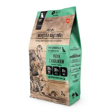 Wiejska Zagroda Wiejska Zagroda suha hrana za pse, puran z kunčjem, 2 kg